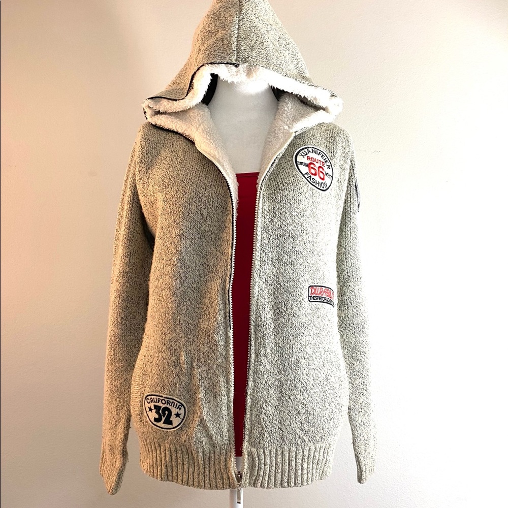 Libel 38 Fur Lined Patch Hoodie